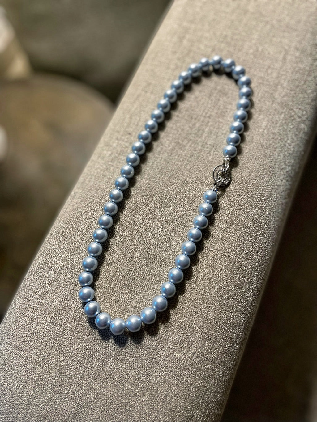 Divine Blue Pearl Necklace set
