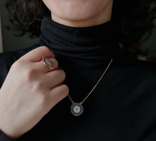 Load image into Gallery viewer, Allium Evil Eye Necklace Big ( Rose Gold)
