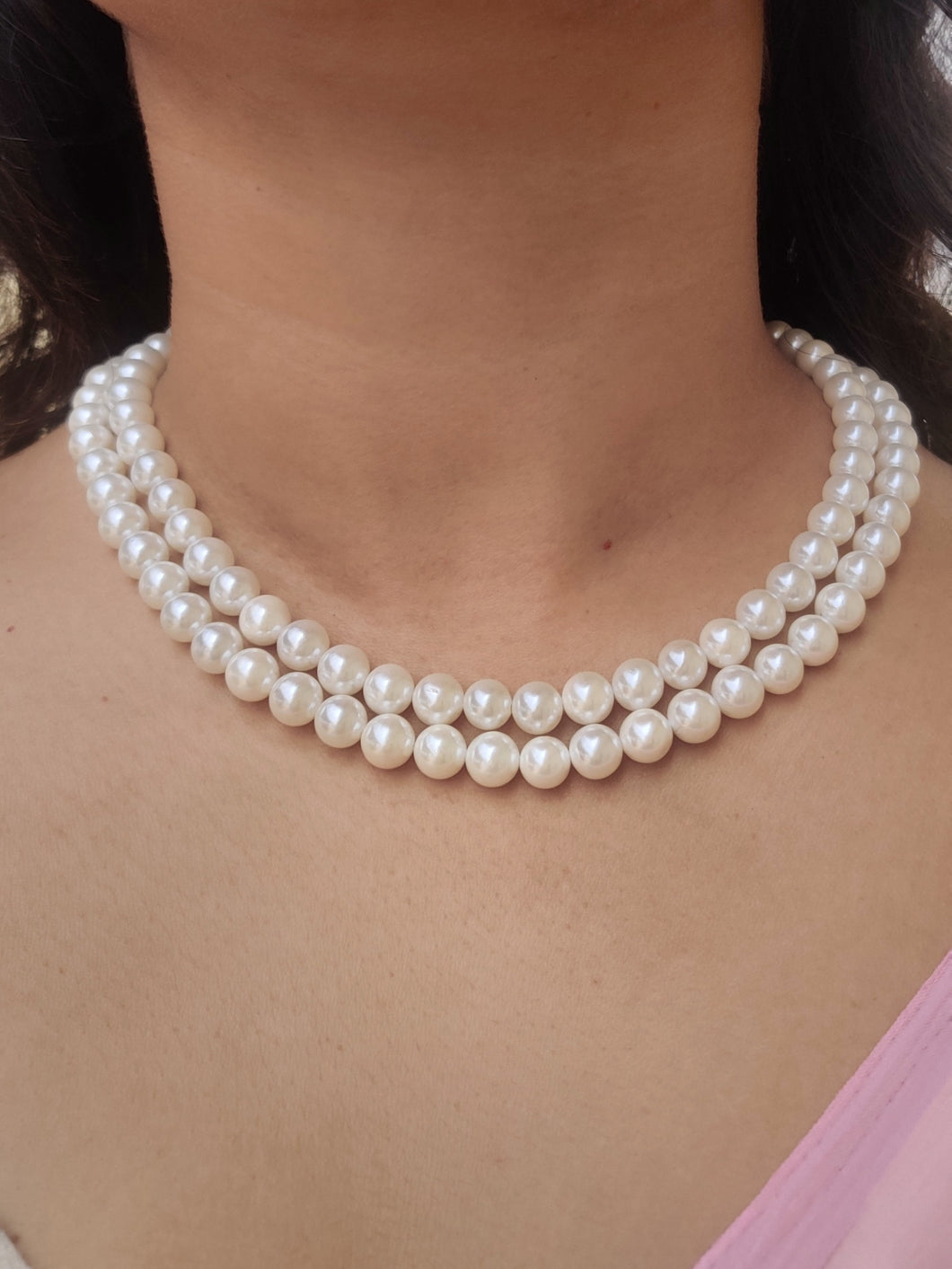 Pearly Whites - double layer necklace