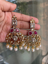 Load image into Gallery viewer, Jashn Kundan and Pearls Earrings
